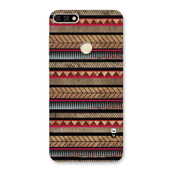 Red Indie Pattern Back Case for Honor 7A