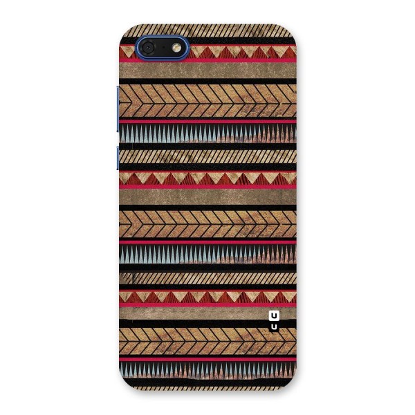 Red Indie Pattern Back Case for Honor 7s