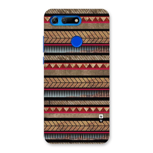 Red Indie Pattern Back Case for Honor View 20
