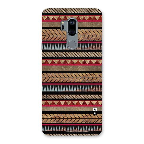 Red Indie Pattern Back Case for LG G7
