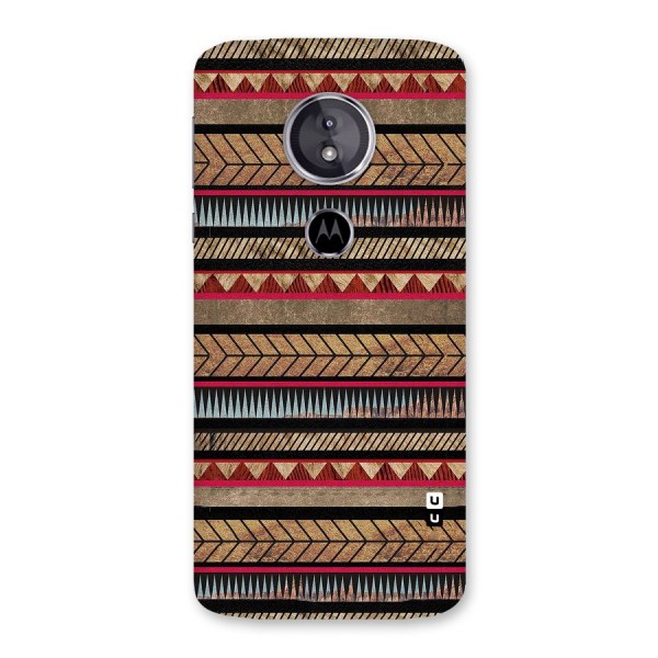 Red Indie Pattern Back Case for Moto E5