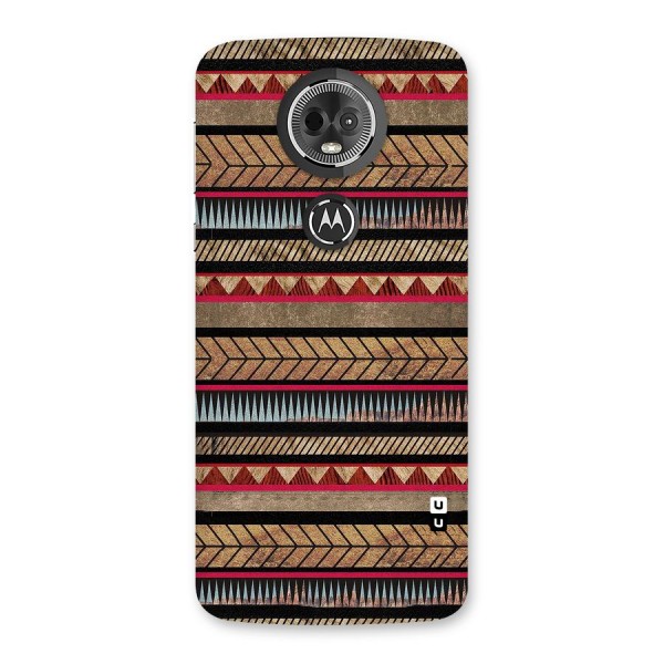 Red Indie Pattern Back Case for Moto E5 Plus