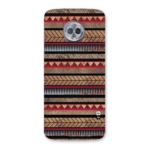 Red Indie Pattern Back Case for Moto G6