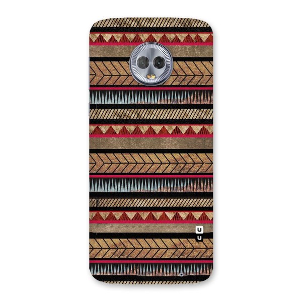Red Indie Pattern Back Case for Moto G6 Plus