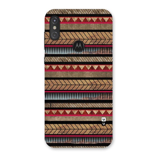 Red Indie Pattern Back Case for Motorola One Power