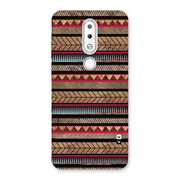 Red Indie Pattern Back Case for Nokia 6.1 Plus