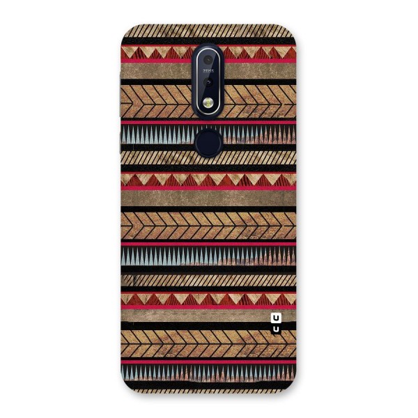 Red Indie Pattern Back Case for Nokia 7.1