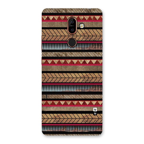 Red Indie Pattern Back Case for Nokia 7 Plus