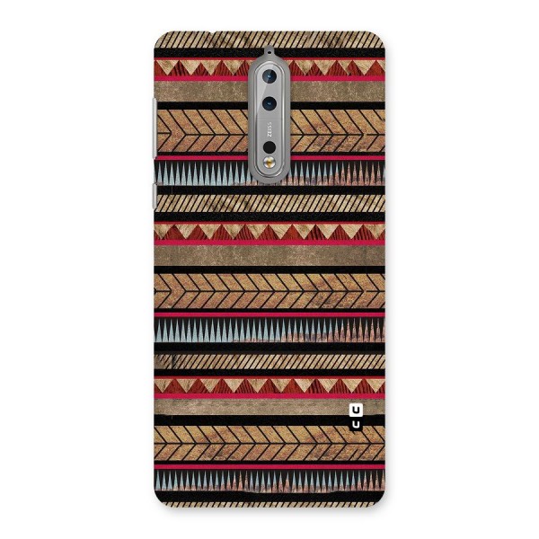 Red Indie Pattern Back Case for Nokia 8