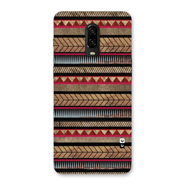 Red Indie Pattern Back Case for OnePlus 6T
