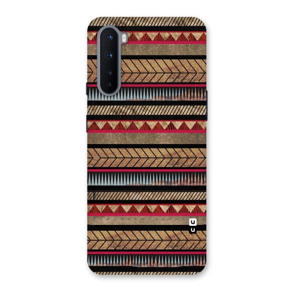 Red Indie Pattern Back Case for OnePlus Nord