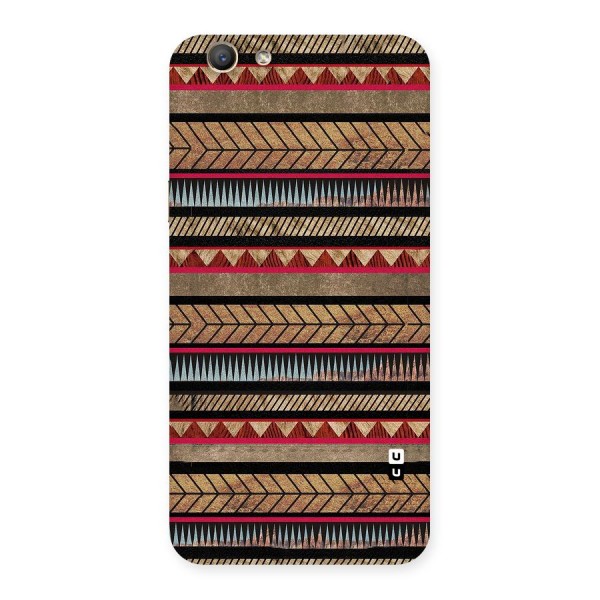 Red Indie Pattern Back Case for Oppo A59