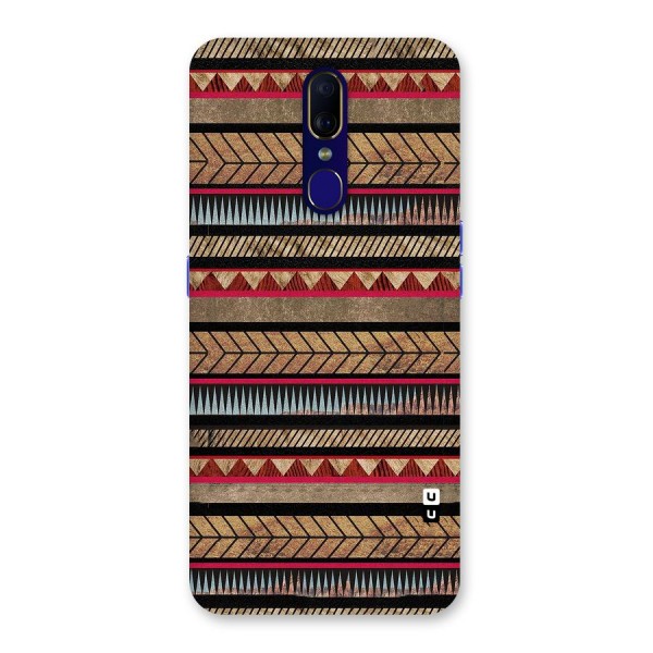 Red Indie Pattern Back Case for Oppo A9