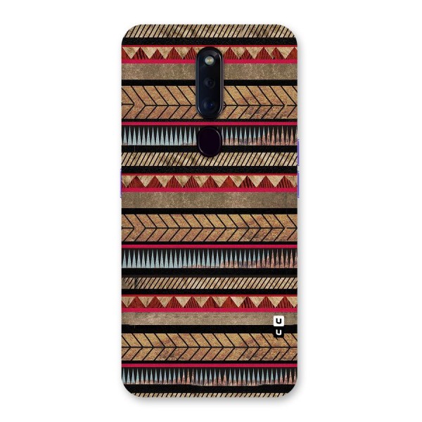 Red Indie Pattern Back Case for Oppo F11 Pro