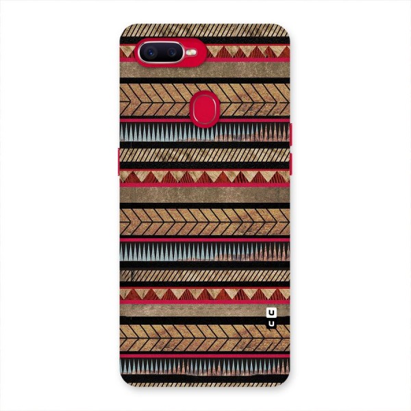 Red Indie Pattern Back Case for Oppo F9 Pro