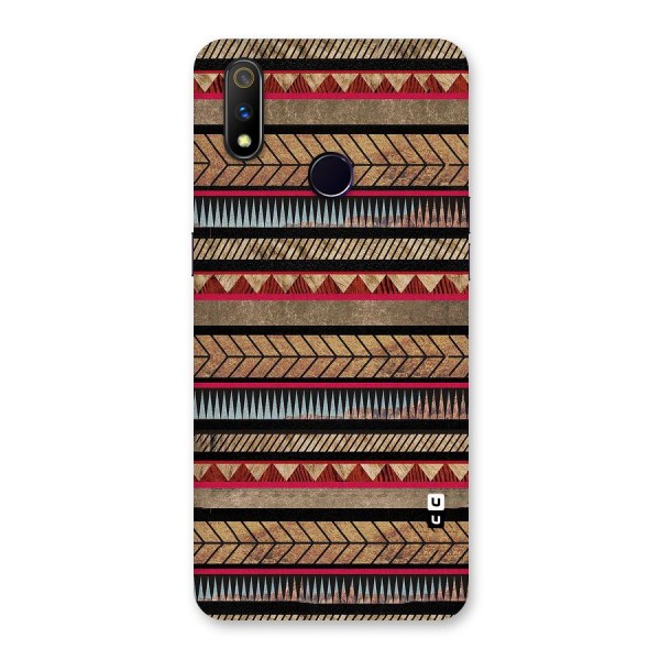 Red Indie Pattern Back Case for Realme 3 Pro