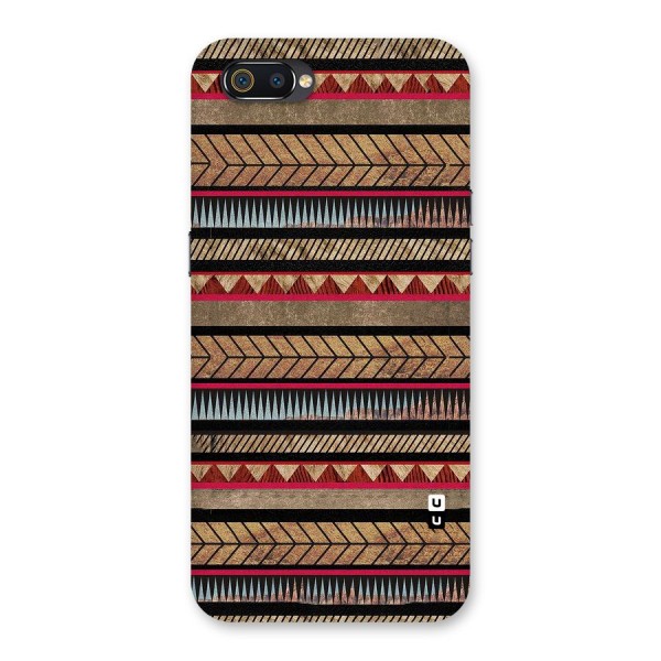 Red Indie Pattern Back Case for Realme C2