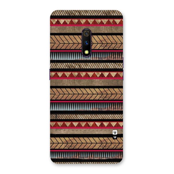 Red Indie Pattern Back Case for Realme X