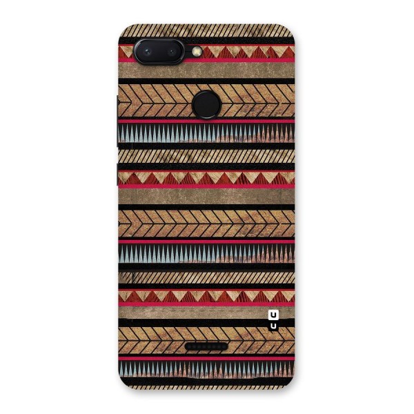 Red Indie Pattern Back Case for Redmi 6
