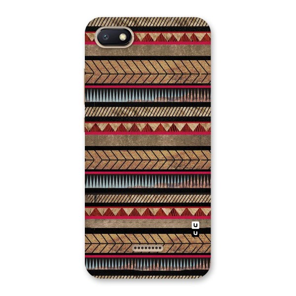 Red Indie Pattern Back Case for Redmi 6A