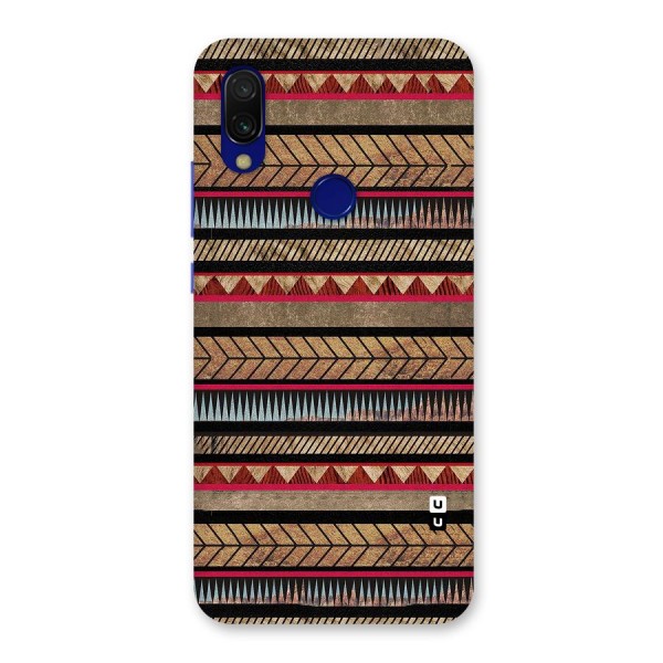 Red Indie Pattern Back Case for Redmi 7