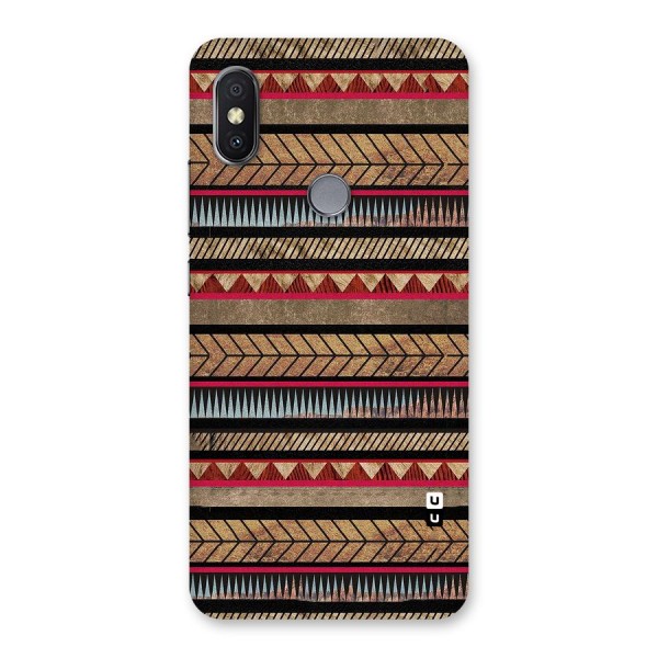 Red Indie Pattern Back Case for Redmi Y2