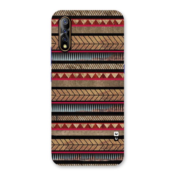 Red Indie Pattern Back Case for Vivo S1
