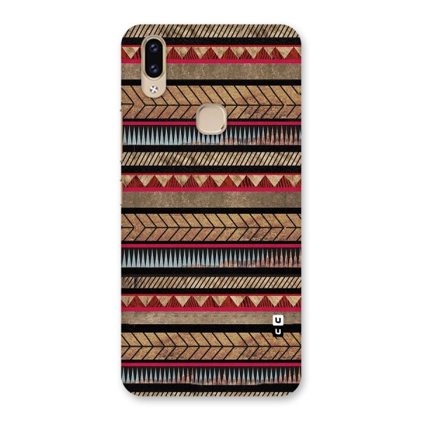 Red Indie Pattern Back Case for Vivo V9 Youth