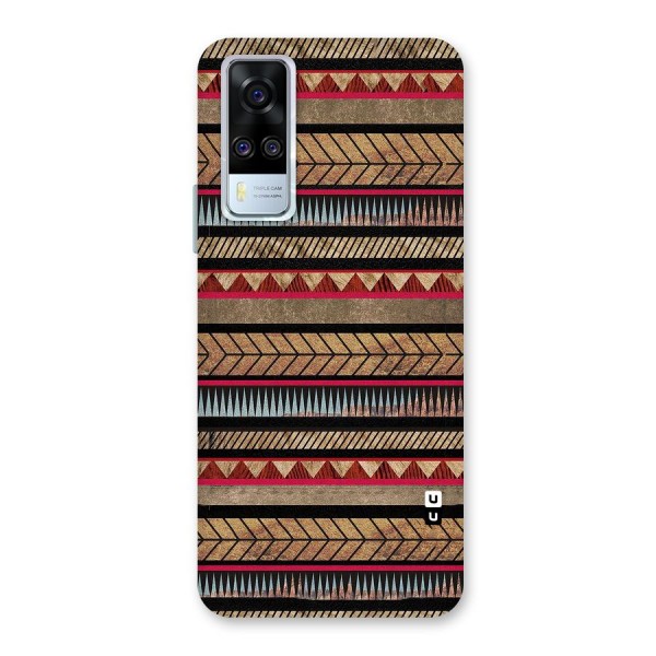 Red Indie Pattern Back Case for Vivo Y51