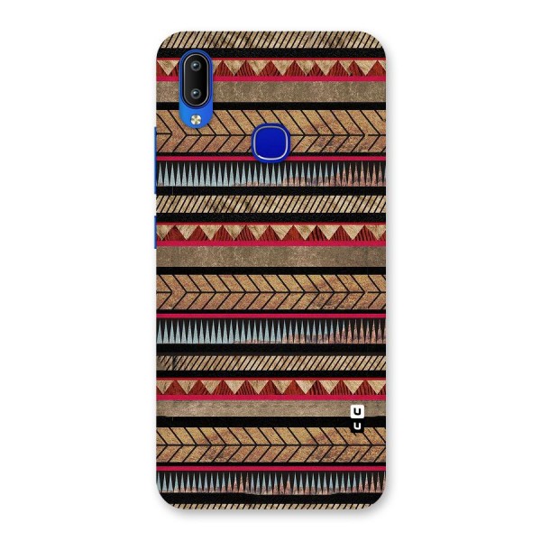 Red Indie Pattern Back Case for Vivo Y91