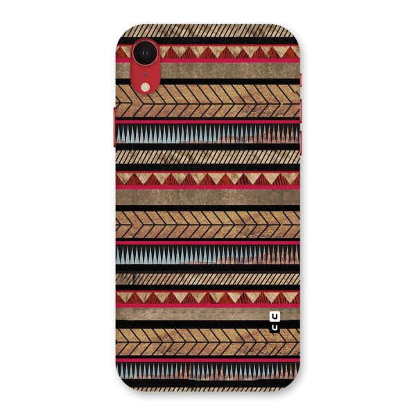 Red Indie Pattern Back Case for iPhone XR