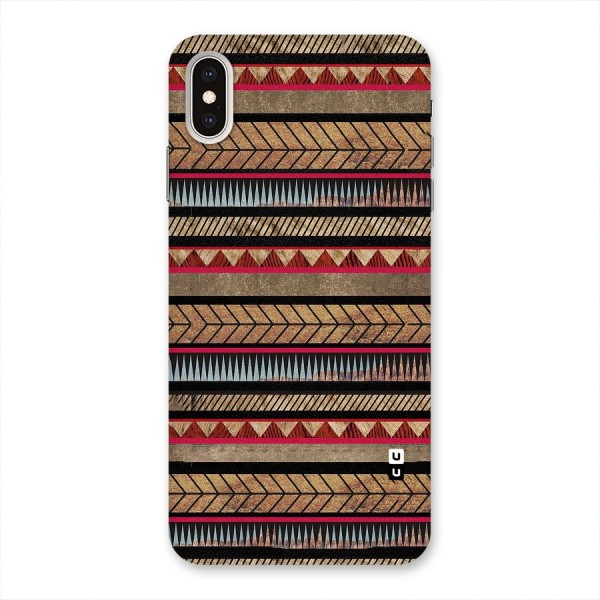Red Indie Pattern Back Case for iPhone XS Max