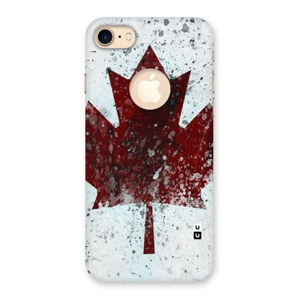 Red Maple Snow Back Case for iPhone 7 Logo Cut