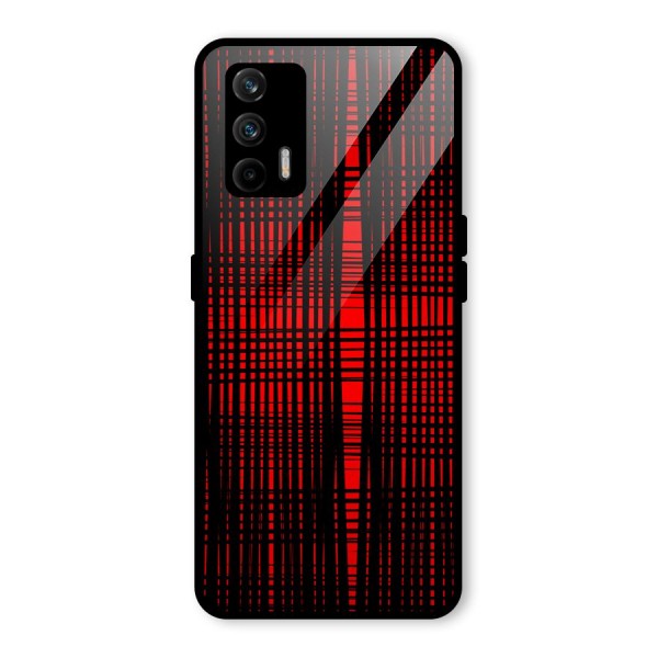 Red Net Design Glass Back Case for Realme X7 Max