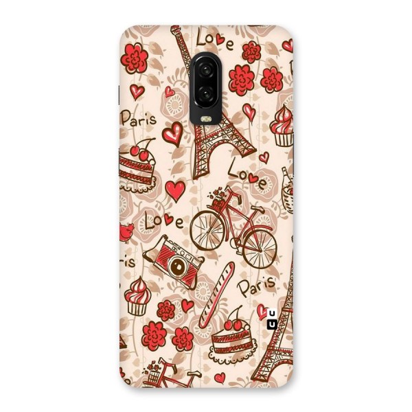 Red Peach City Back Case for OnePlus 6T