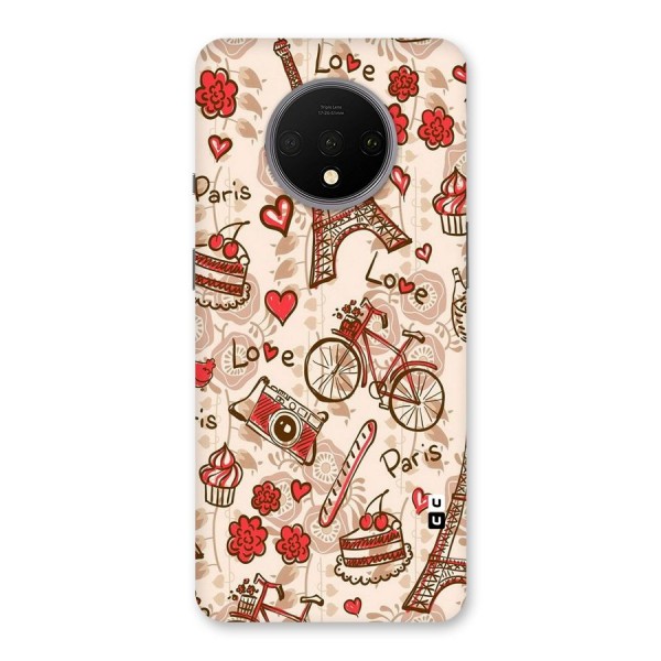 Red Peach City Back Case for OnePlus 7T