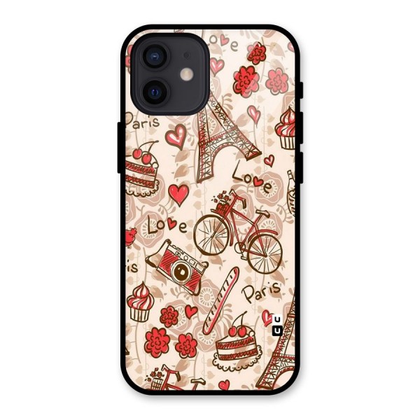 Red Peach City Glass Back Case for iPhone 12