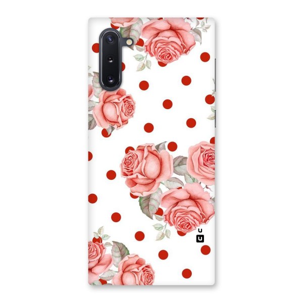 Red Peach Shade Flowers Back Case for Galaxy Note 10