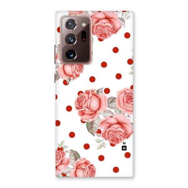Red Peach Shade Flowers Back Case for Galaxy Note 20 Ultra