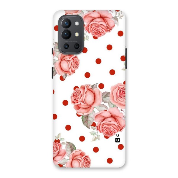 Red Peach Shade Flowers Back Case for OnePlus 9R