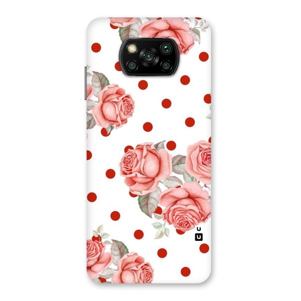 Red Peach Shade Flowers Back Case for Poco X3
