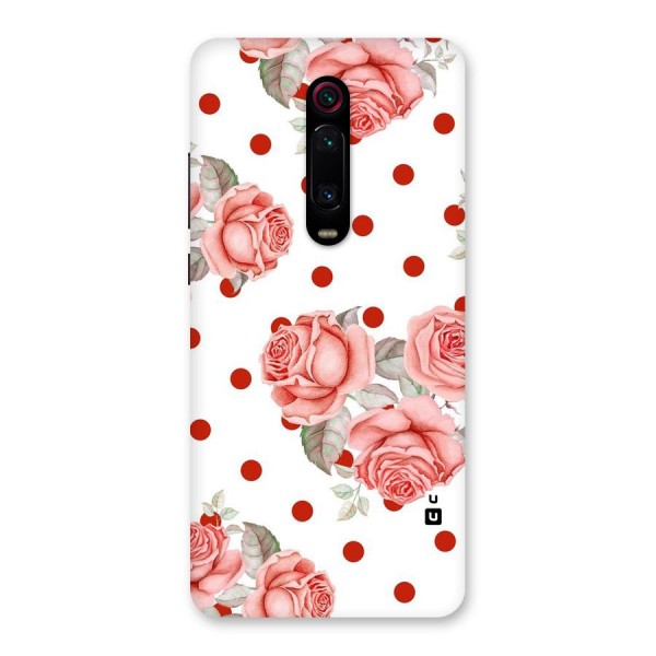 Red Peach Shade Flowers Back Case for Redmi K20 Pro
