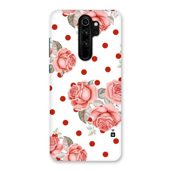 Red Peach Shade Flowers Back Case for Redmi Note 8 Pro