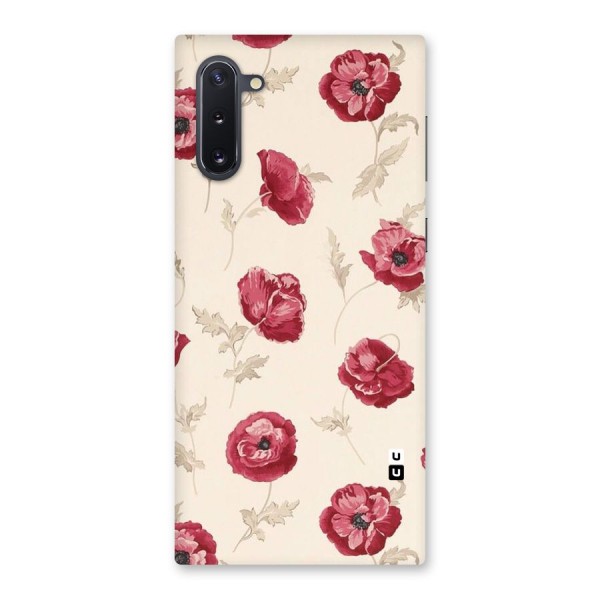 Red Rose Floral Art Back Case for Galaxy Note 10