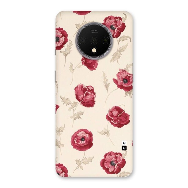 Red Rose Floral Art Back Case for OnePlus 7T
