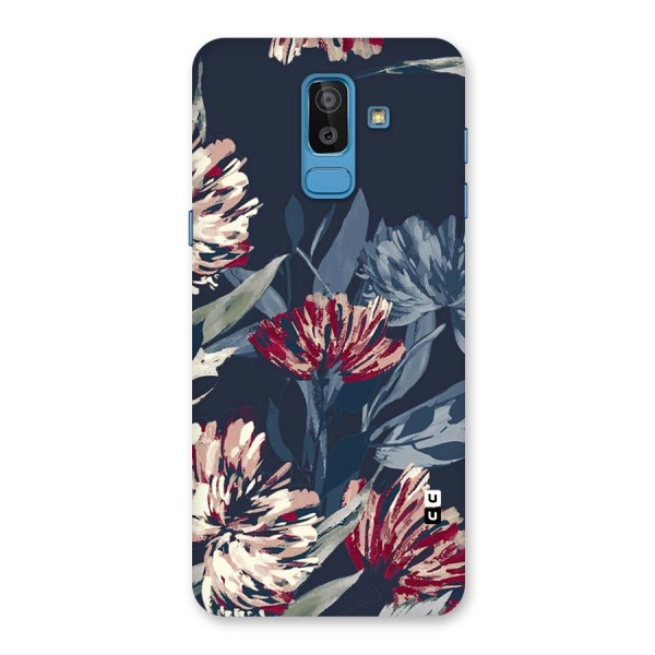 Red Rugged Floral Pattern Back Case for Galaxy On8 (2018)