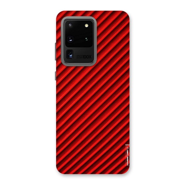 Red Rugged Stripes Back Case for Galaxy S20 Ultra