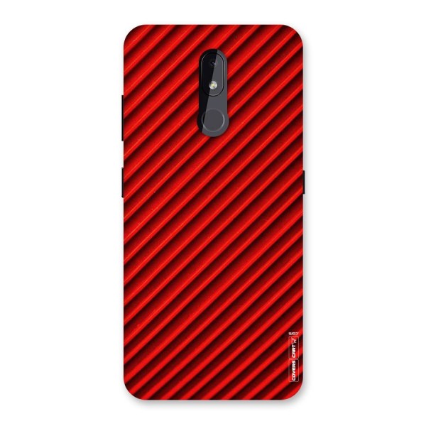 Red Rugged Stripes Back Case for Nokia 3.2