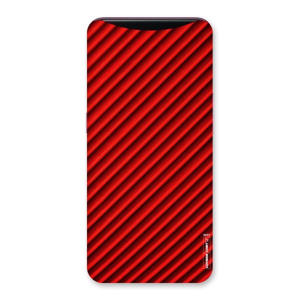 Red Rugged Stripes Back Case for Oppo Find X