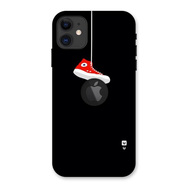 Red Shoe Hanging Back Case for iPhone 11 Logo Cut